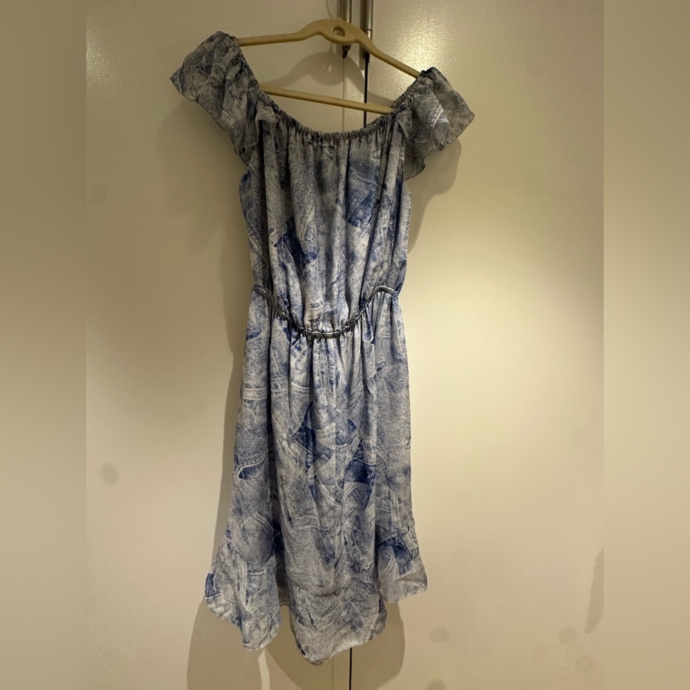 L’agence Leonie Denim-Inspired Silk Minidress